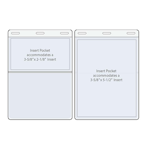 Two Pocket Badge Holder 4" x 6" 362P MyBadges Canada