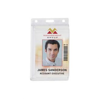 Vertical Top Load Slot-Chain Holes Badge Holder, 2.60″ x 4.06″- 20002 – ID  Badge Center