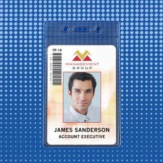 Vertical ID Badge Holder with Flap, 2 5/8 x 3 3/4 - MyBadges Canada