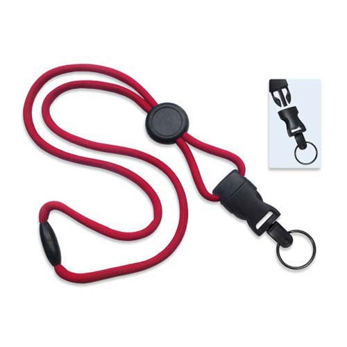Cord Lanyard with BreakAway, Slider & Detachable Split Ring 2210461X