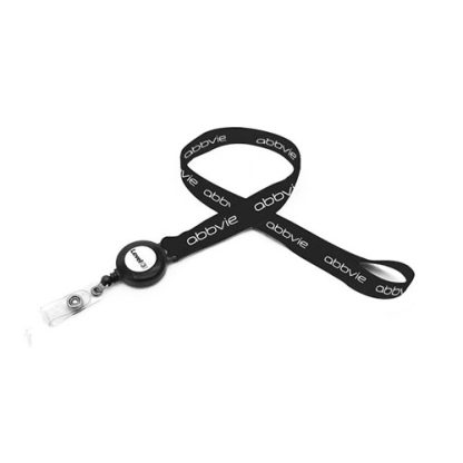 MyBadges Pro  Lanyard w/ Badge Reel, 1-Colour Imprint