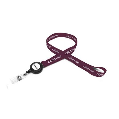MyBadges Pro  Lanyard w/ Badge Reel, 1-Colour Imprint - Image 3