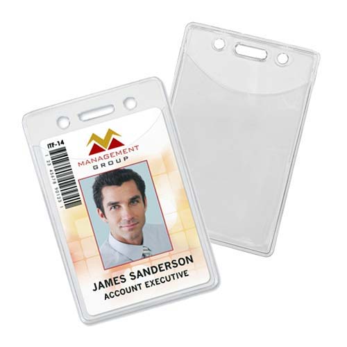 Premium Vertical ID Badge Holder, 2 3/8″ x 3 3/8″
