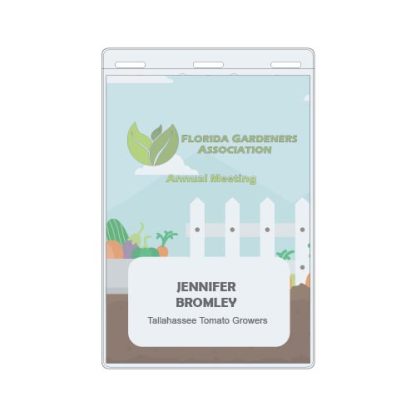 4" x 6" Biodegradable Vertical Badge Holder - 3 Slots