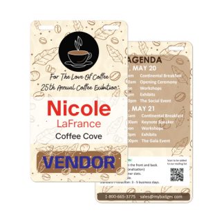 3.5" x 5" ecoBadge - Recycled Cardstock