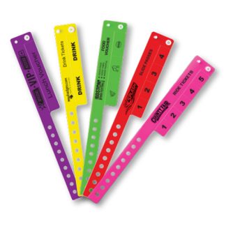 Custom Vinyl Tear-Tab Wristbands | MyBadges Pro | One-Color Imprint