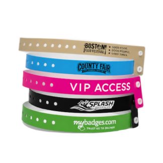Custom Vinyl Wristbands | One-Color Printed Event Wristbands | MyBadges Pro